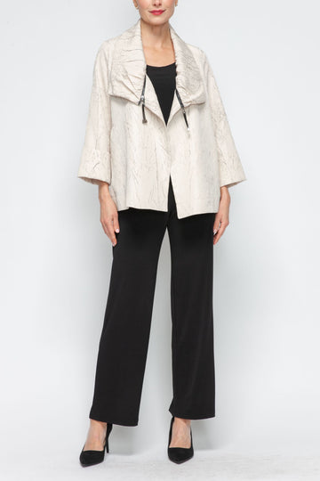Taupe Zip Detail Jacket